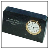 Etched Onyx Clock